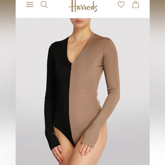 GOLDSIGN Ribbed Two-Tone Bodysuit - Picture 12 of 12